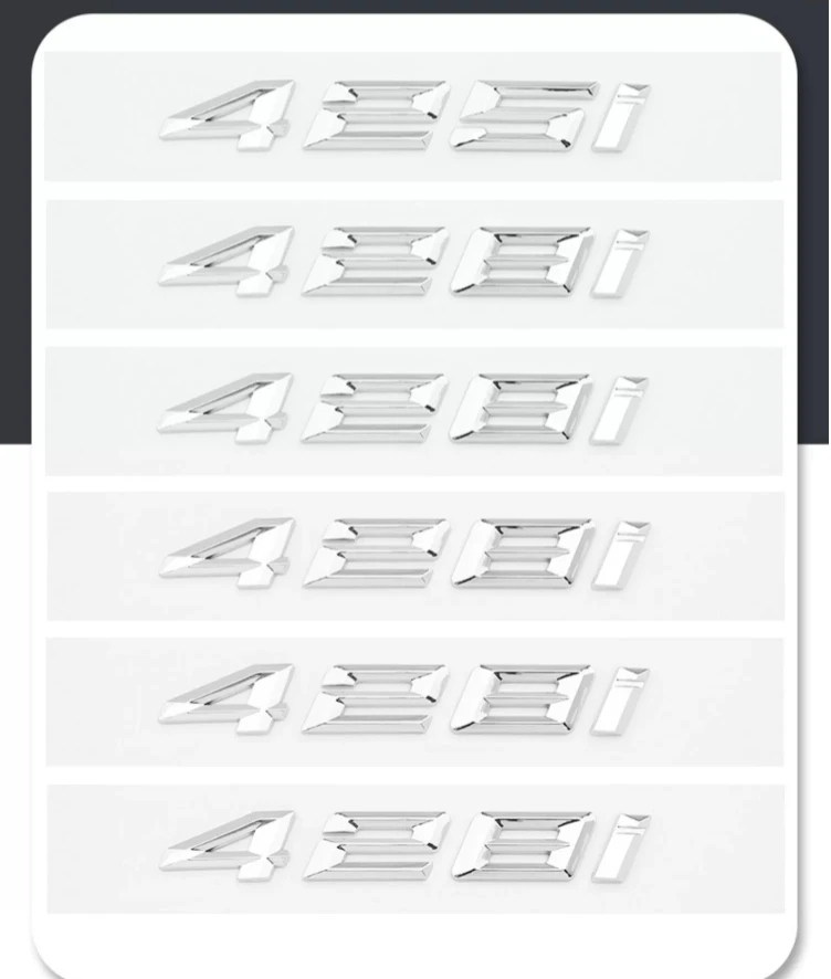 Car 3D ABS Trunk Letters Logo Badge Emblem Styling Decals Sticker For BMW 4 Series 420i 425i 428i 430i 435i 440i F30 F32 F33 F36