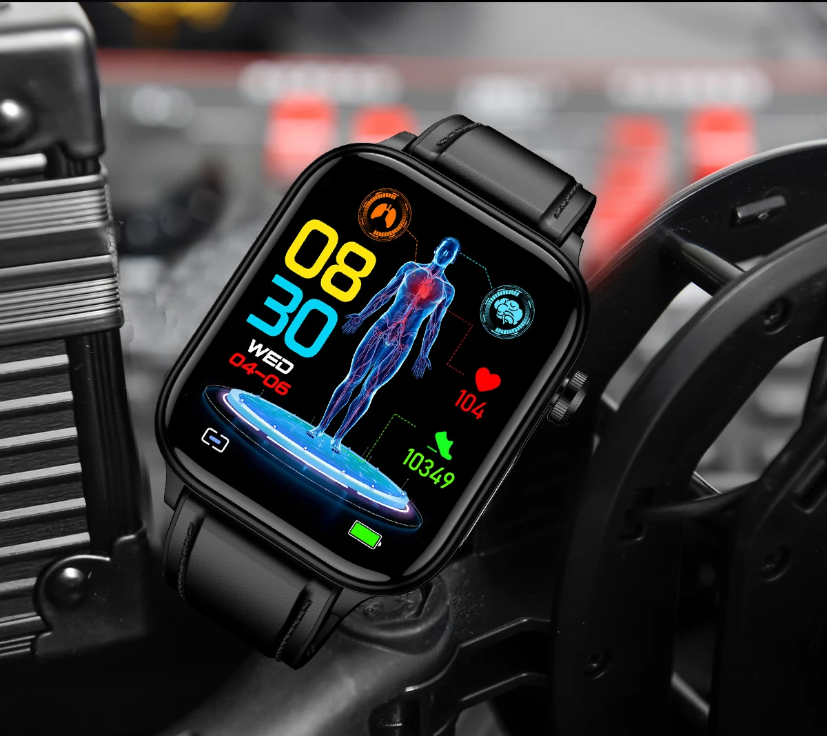2025 ساعة ذكية صحية جديدة فائقة الصحة SmartWatch الدهون في الدم ECG حمض اليوريك معدل ضربات القلب BT ضغط الدم سوار ذكي