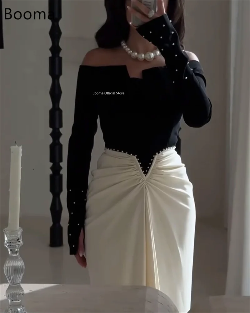 Booma Mermaid Evening Dresses Formal Party Gowns for Women Long Off The Shoulder Pleat Elegant Prom Gown Customize 2025 image 2
