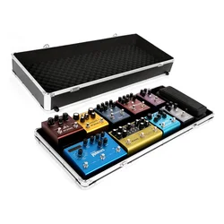 Ghost Fire 27.5x11.6x4.2in Aluminium Flight Case Guitar Multi Effect Pedal Board Case for Guitar Effect Pedals