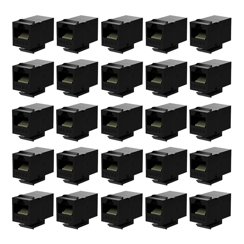 

25 Pcs Rj45 Coupler Cat6 Keystone Jacks Inline Coupler Female To Female Insert Coupler