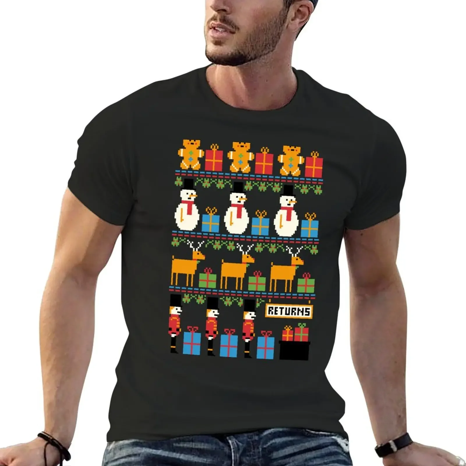 Christmas Returns T-Shirt tees funny shirt cotton man t shirt mens fashion