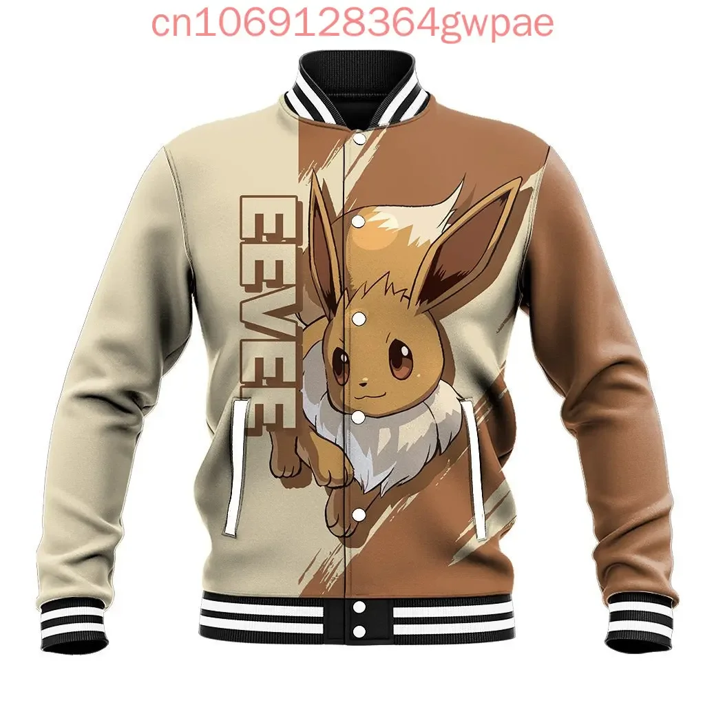 

2025 New Pokemon Baseball Jackets 3D Printed Casual Street Fashion Y2K Men's and Women's Children's Jackets