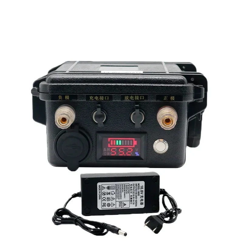 

Lifepo4 Battery 12V 20/30/40/50Ah Portable Power Supply with Mon itor for Outdoor Fishing Camping - Rechargeable Power Station