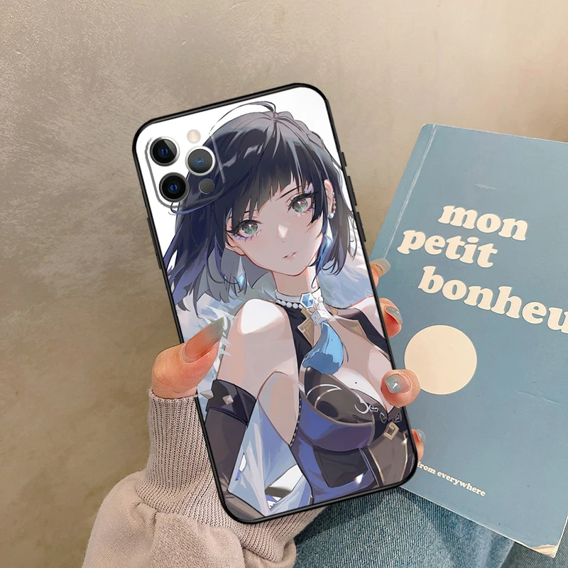 حافظة Yelan Genshin Impact لهاتف iPhone 17 Air 16 15 14 13 11 12 Pro Max 13 mini XR 15 16 Plus 16e غطاء خلفي