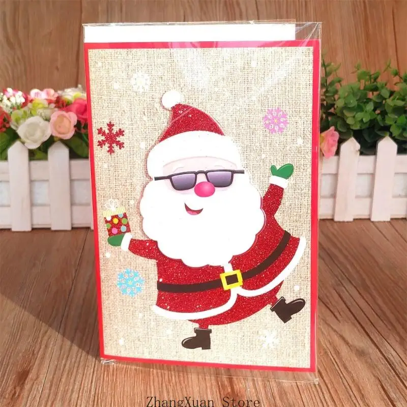 Feiertagsgrußkarten mit Musik, 24 Weihnachtskarten aus Karton mit verschiedenen Motiven, 13 x 19 für Familiennachrichten – Detail 3
