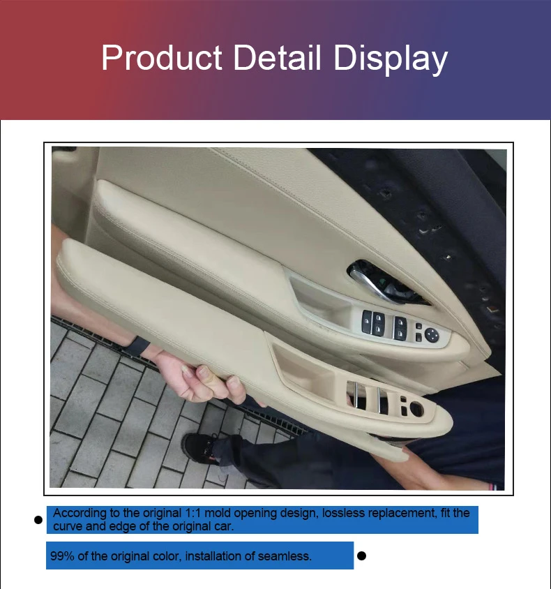Left Right Interior Leather Passenger Door Handle Assembly For BMW 5 Series F10 F11 F18 520i 523i 525i 528i 535i