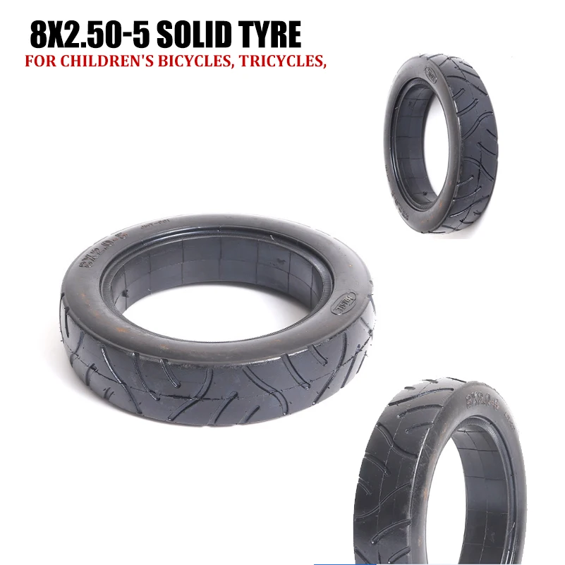 8x2.50-5 solid tires For children's bicycles, tricycles, scooters, torsion bikes, and baby bike