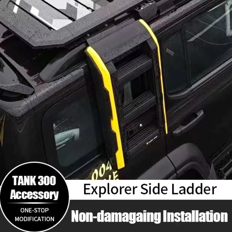 High-quality aluminum collapsible Explorer side folding ladder with locking GWM tank 300