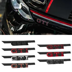 ABS GTI GTD Logo Car Front Grill Auto Replacement Emblem Sticker Accessories For Volkswagen VW Golf 8 Rline MK 8 R Polo Touran