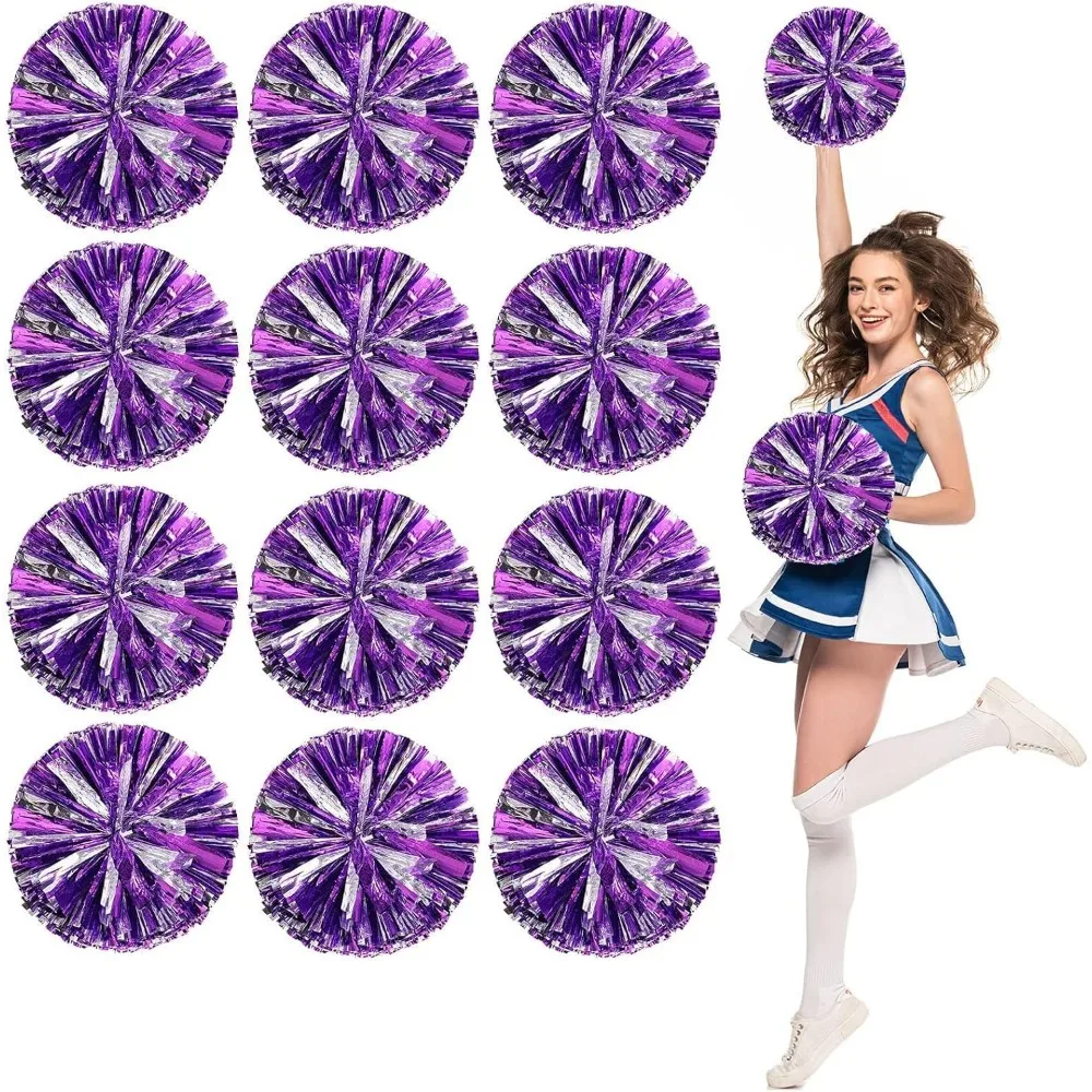 Pom-pom cheerleading, hairy cheerleader pom-pom with finger friendly ring, metal pom-pom cheerleader celebrating