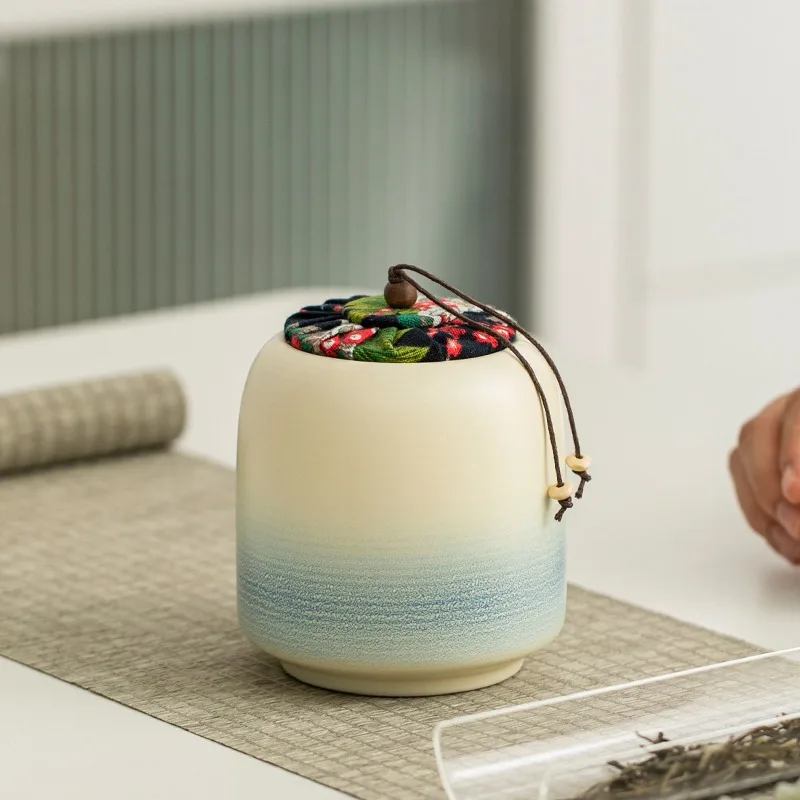 Ceramic Tea Cans Sealed Cans Tea Storage Simple Modern Light Luxury Moisture-proof Tea Jar