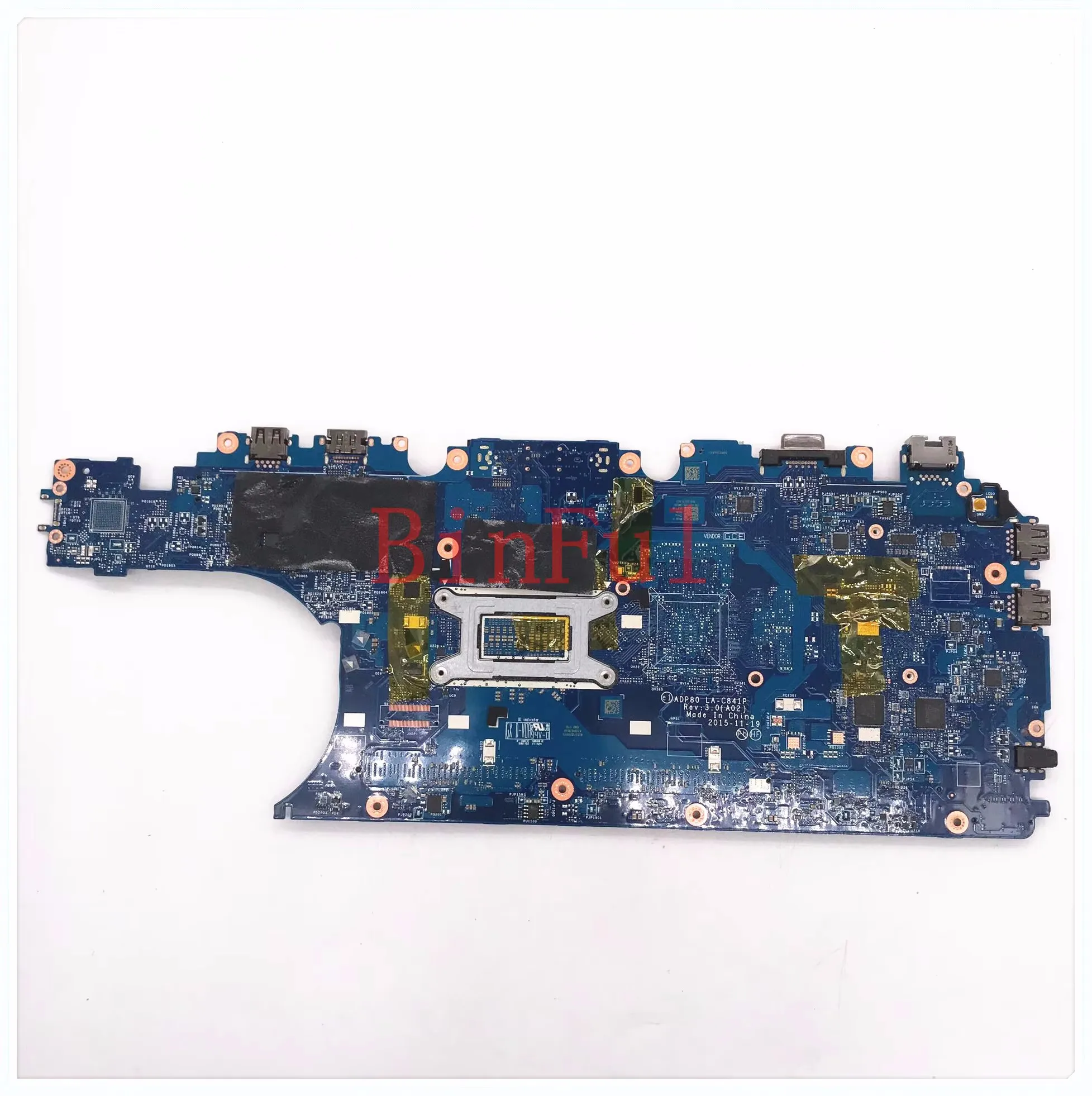 CN-0CPTX8 0CPTX8 CPTX8 For DELL Latitude E5570 5570 Laptop Motherboard ADP80 LA-C841P With SR2FS I5-6440HQ CPU 100% Fully Tested