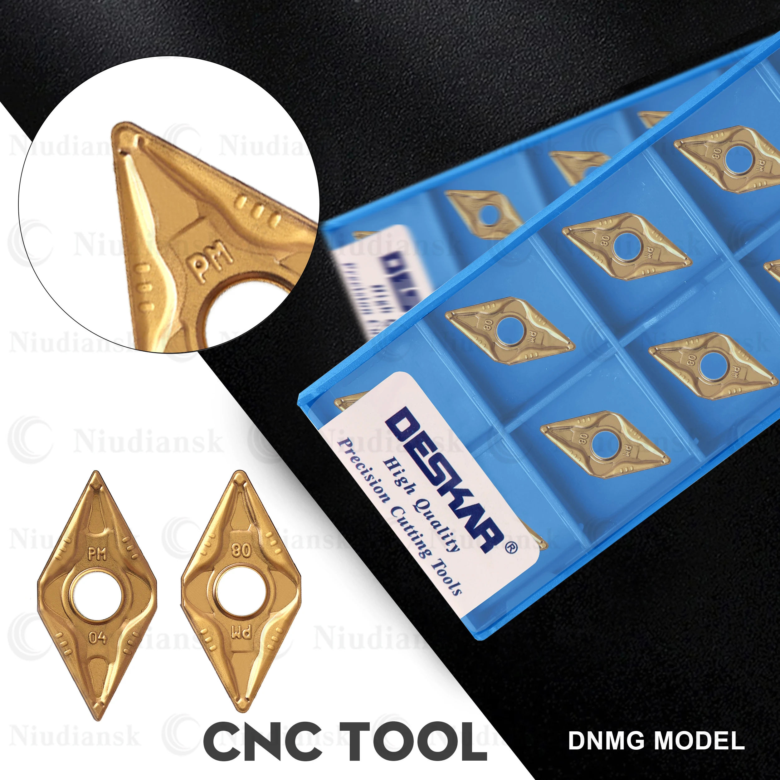 

DESKAR Carbide Inserts Cutter DNMG150604-PM LF9018 DNMG150608-PM LF9018 CNC Metal Lathe Tool Turning Blade For Steel Processing