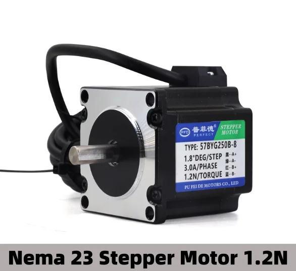 Nema 23 Stepper Motor 1.2N1.8N2.3N2.5N2.8N Output Shaft 2 Phase 4 Wire Motor 3D Printer CNC Milling Machine Engraving Machine