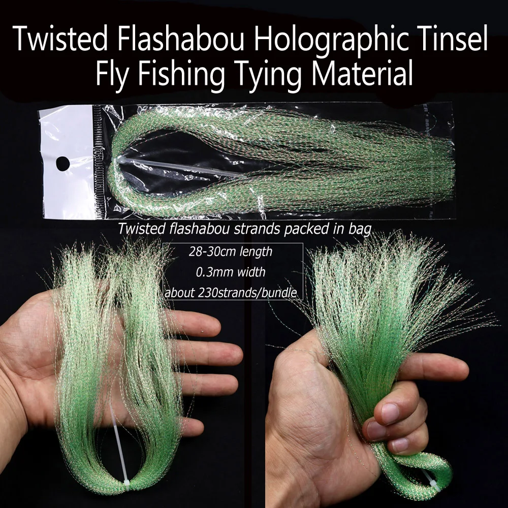 Wifreo 5packs Crystal Flash Tinsel Flashabou Holographic Tinsel Fly Tying Material for Jig  Assist Hook Lure Streamer Making