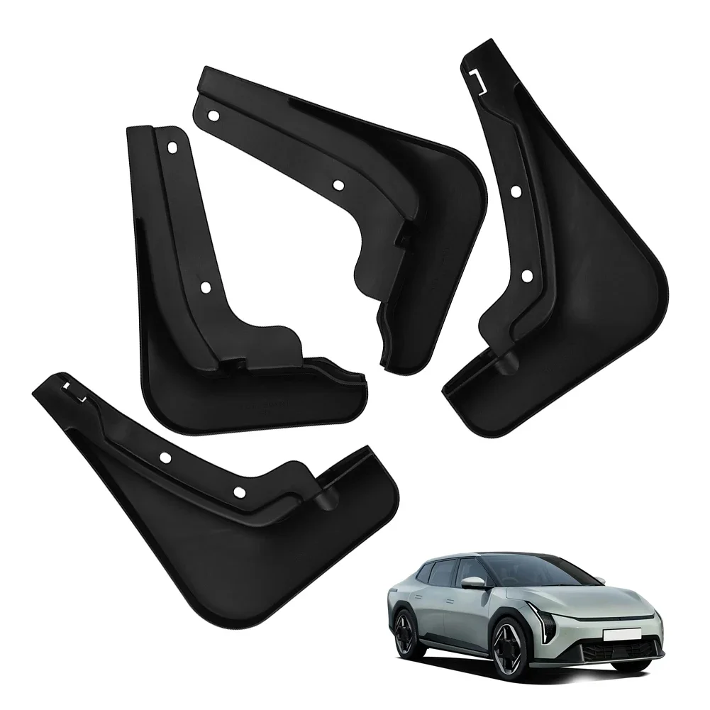 

4x Fender Mud Flaps Splash Guard Mudguards For KIA EV4 2025+ PP Soft Plastic -Durable Car Body Protector Accessory