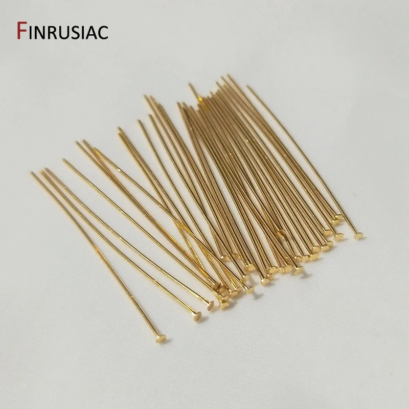 20-50mm Flat Head/Ball Head/Eye Pins Brass Metal Platinum Plated/18K Gold Plated DIY Jewelry Supplies Accessories