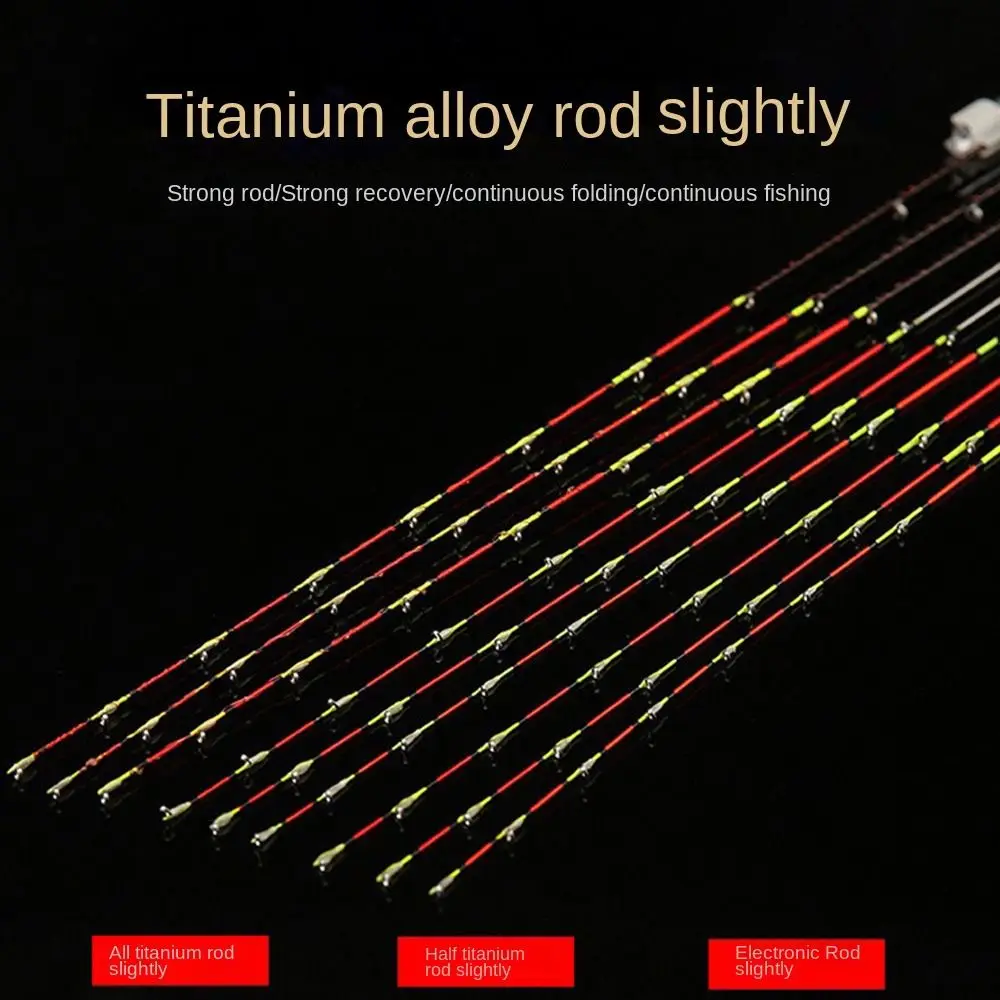 55 centimetri LED Mezza Titanio/Titanio Completo Barca/Punta della Asta di Zattera di Ricambio Coda Morbida Mezza Lega di Titanio Parti di Riparazione Sostituire la Punta della Canna Da Pesca