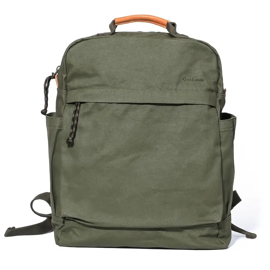

Canvas Backpack for Women Vintage Style Zipper Bag Mens Casual Daypack Cloth Outdoor Travel Rucksack, Olive