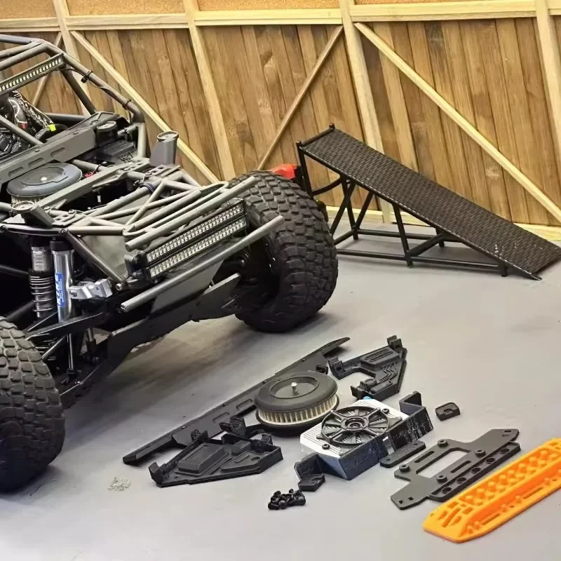 Couvercle de compartiment de moteur en plastique noir simulé pour accessoires TRAXXAS de carte courte 1/7 UDR