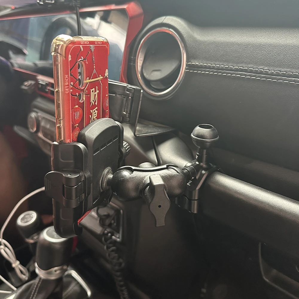 JL1370 Car Co-pilot Handle Expansion Bracket Multi-Function Cup Phone Holder Stand for Jeep Wrangler JL 2018-2023 JT2020+ 4XE JK
