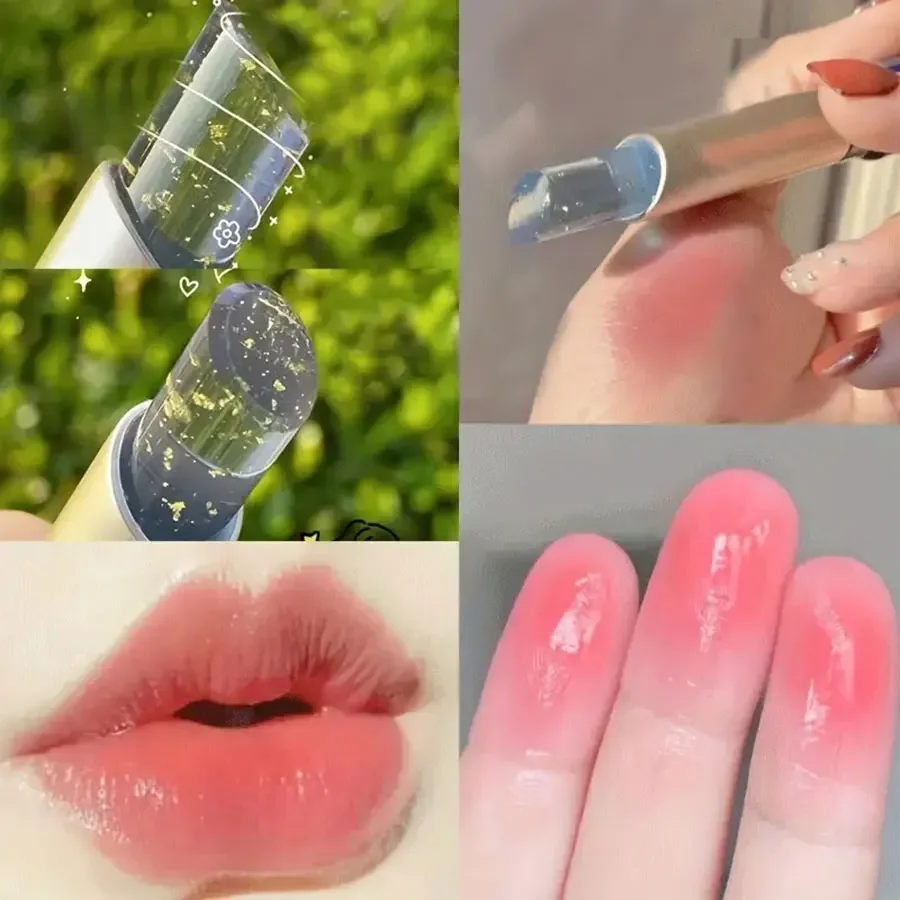 Stern brillante Temperatur änderung feuchtigkeit spendender Lippenstift Kristall gelee wasserdichter Lippenstift dauerhafte Ernährung Lippenstift 24k Tempera