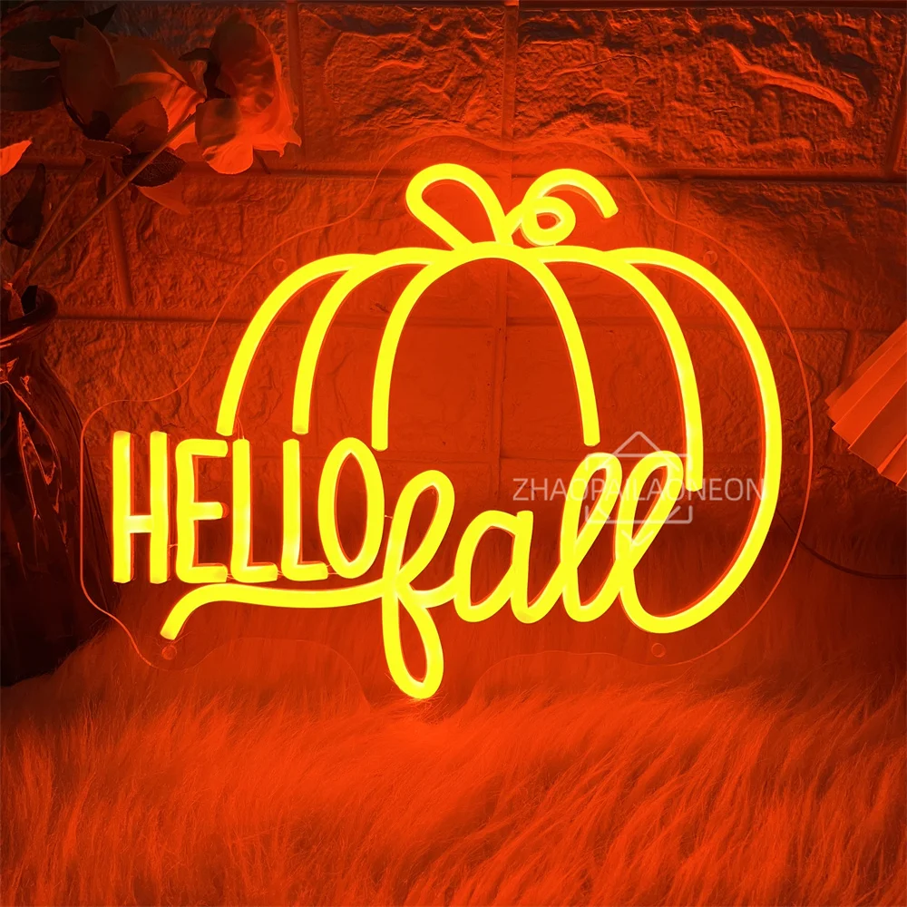 

Happy Halloween LED Neon Sign Pumpkin Design Wall Children's Room Home Decor Dimmable USB Halloween Party Decoration Neon Lignts