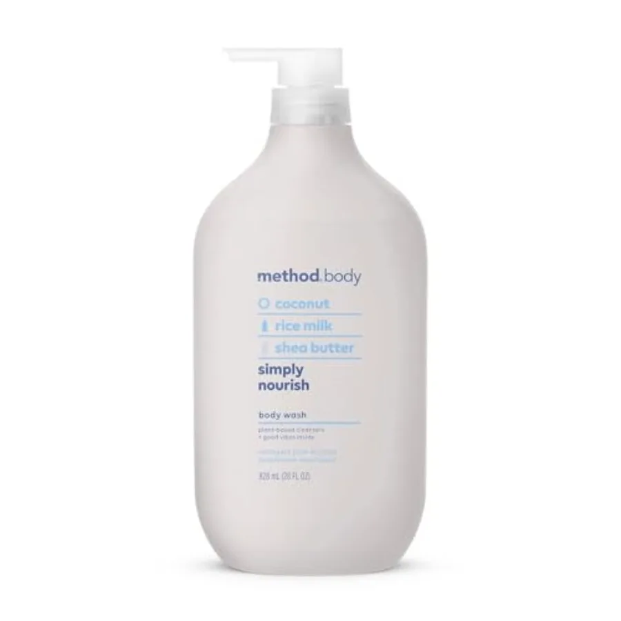 Body Wash, - Leaves Skin Feeling Soft and Moisturized, Made Without Parabens, Notes of Coconut, Rice Milk and Shea Butter
