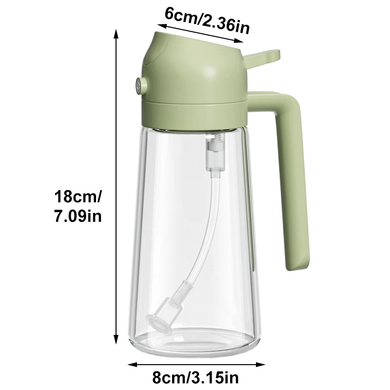 1pc Oil Spray Bottle, Anti-leakage Olive Oil Storage Bottle,For Air Fryer BBQ Cooking Salad Vinegar And Oil Bottle Dispenser