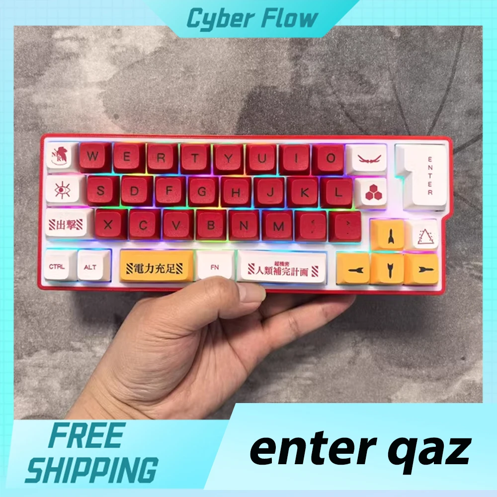 Enter qaz Mini Kit de teclado 40 teclas tres modos personalizado a través de RGB intercambio en caliente ergonomía teclado inalámbrico para juegos impresión 3D ordenador de PC