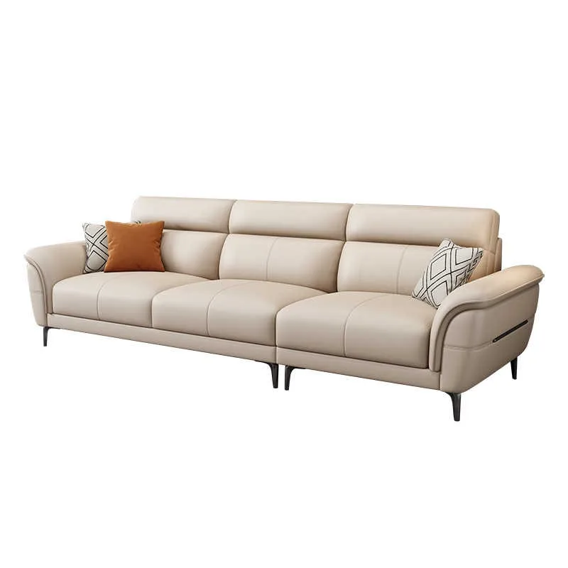 -For Straight Sofa, Small-sized Living Room, Modern, Simple, Technological Fabric, Light Luxury, Home Use, All Leather&