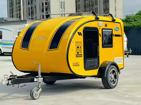 Custom Luxury Mini Teardrop Camper Caravans Outdoor Small Camping Kitchen Trailer Rv Camper Trailer Offroad Caravan