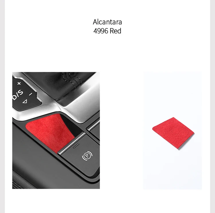 Für Audi A5 F5 A4 S4 S5 B9 Sport 2016+ Handbremsknopf-Verkleidungsaufkleber, Auto-Innenausstattung aus Alcantara, Autozubehör – Detail 11