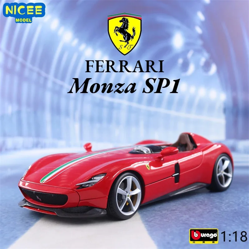 

Bburago 1:18 Ferrari Monza SP1 sports car hardcover Simulation Diecast Metal Alloy Model Car gift collection decorative toy B475