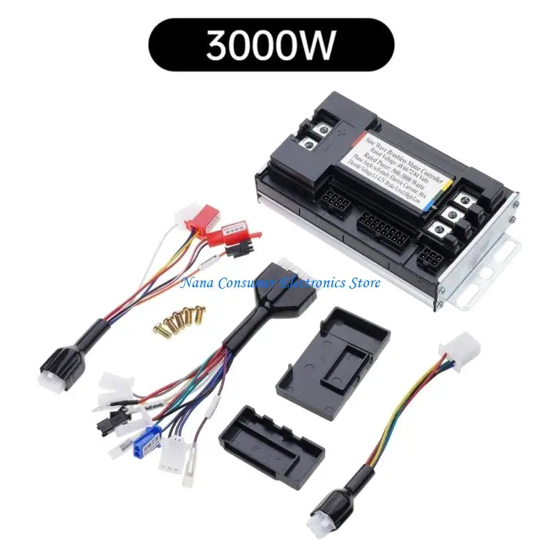 G7NE Low Noise E Bike Brushless Controller, 50A Replacement Unit with Three-Mode Input and Aluminum Housing for Motor Service