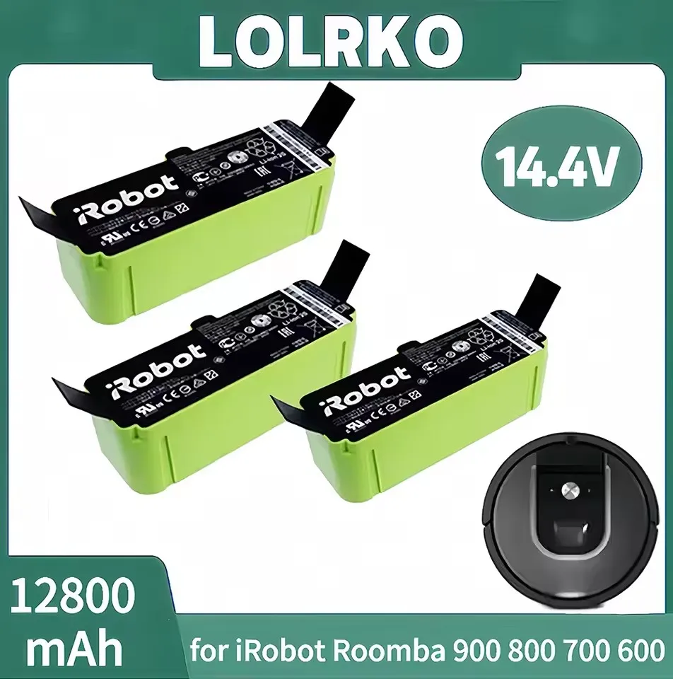 12800mAh Lithium Ion Battery For iRobot Roomba Cleaner 900 800 700 600 Series 960 980 981 965 895 695 692 690 680 675 890 860