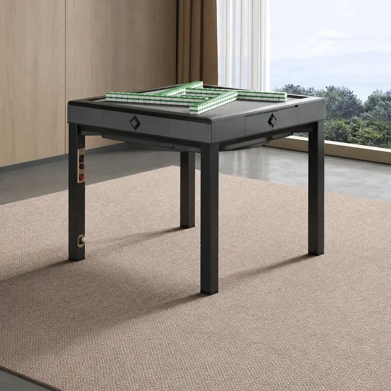 Automatic Silent Mahjong Table Foldable Dual Purpose for Dining and Card Room Household Electric Mahjong Machine with Roller