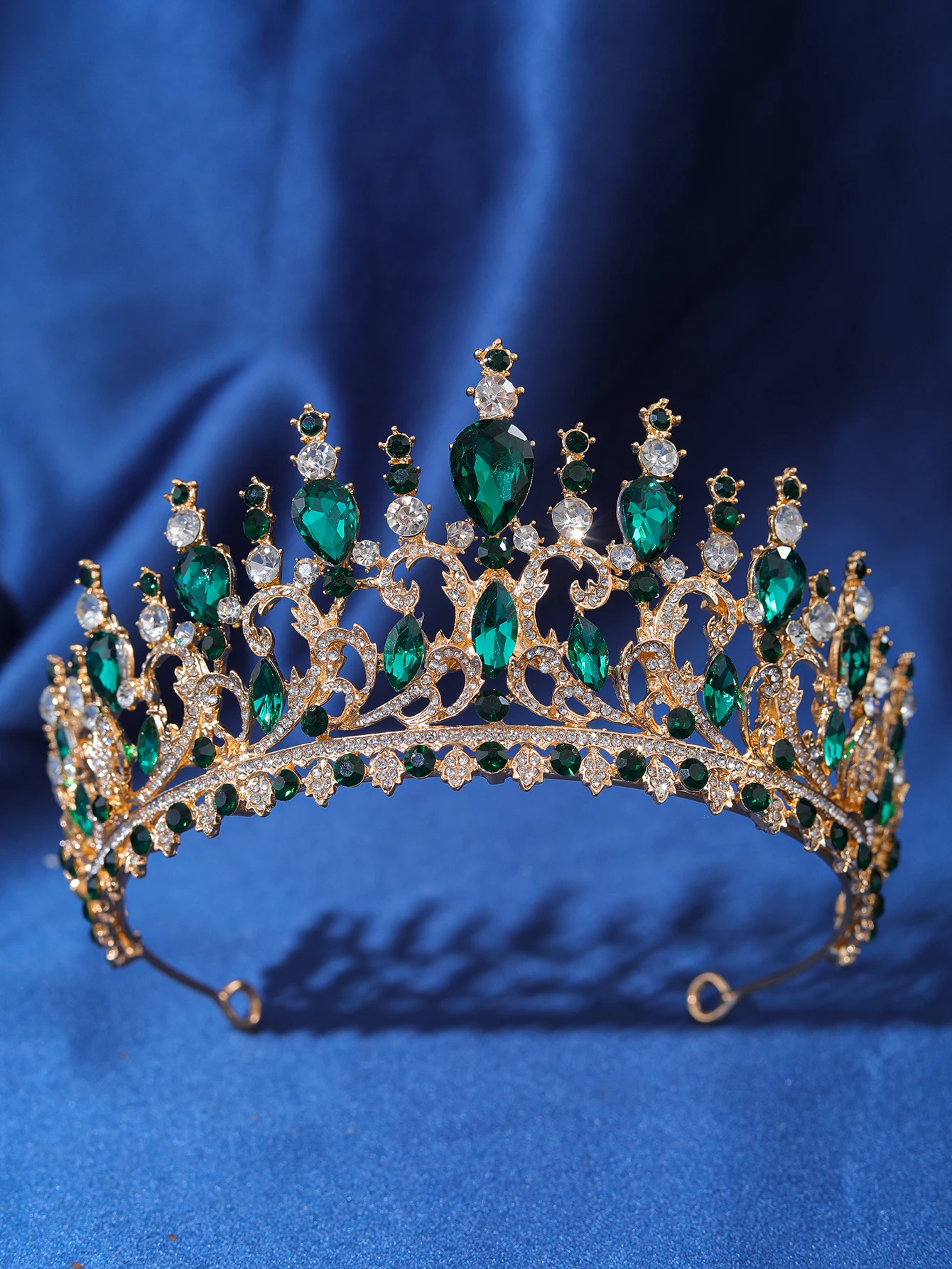 1Pcs Gorgeous and Elegant Rhinestone Queen's Crown Hair Accessories Wedding Headwear Women's Event Party Dress up Hair