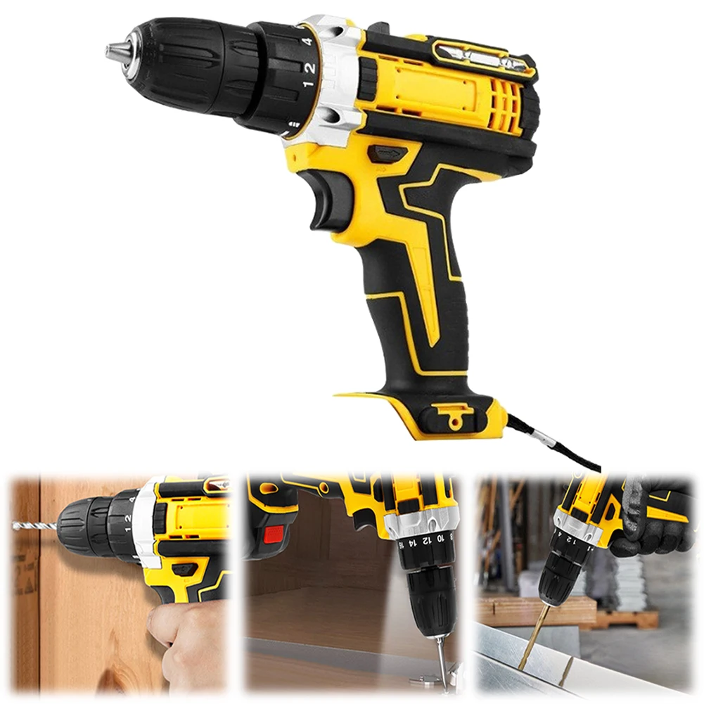

21V Cordless Drill 3/8 Inch Keyless Chuck Electric Power Drill 25+1 Clutch Power Tool Max Torque 25+1 Nm for Home DIY and Repair