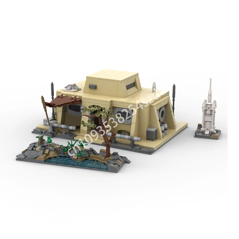 

1325PCS Moc Star Battle The Mandalorian's Cabin Modular Construction Building Blocks Creative Assembly Bricks Toys Kids Gifts