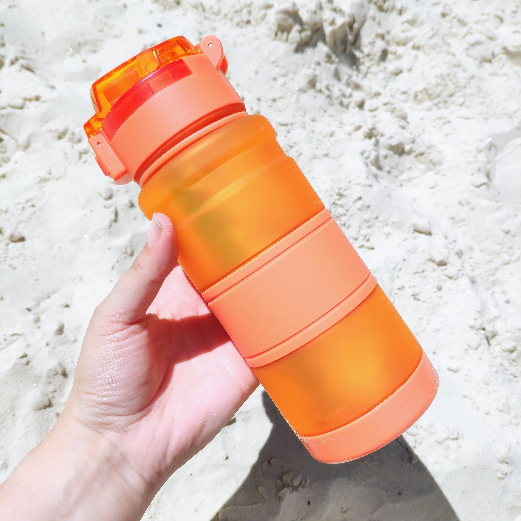 Best Sports Water Bottle TRITAN Plastic Protein Sharker Bottle Travel Gym Yoga For Kids/Adult Drinkware Water Bottles With Scale