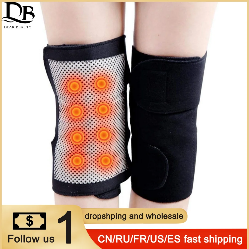 Tourmaline Magnetic Therapy Knee Pads Self Heating Kneepad Pain Relief Arthritis Knee Support Patella Massage Sleeves