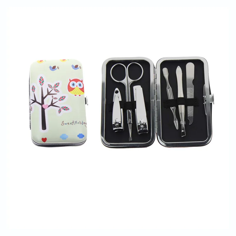 

6Pcs/Set 2 Different Kinds Owl Best French Professional Manicure Pedicure Set For Men Women Girl Kid Child Gift