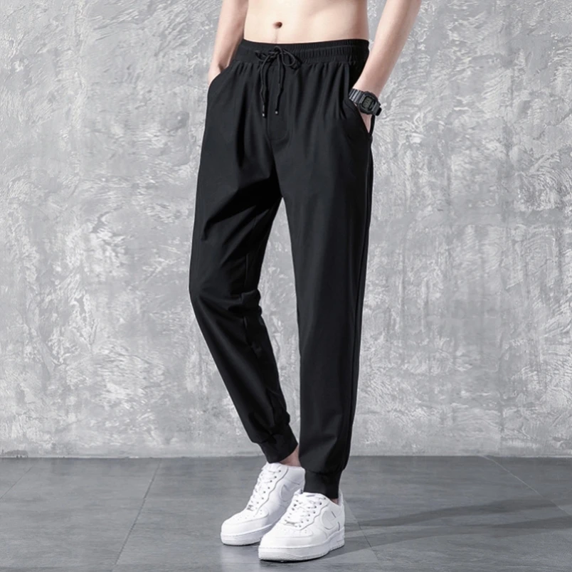 Men Invisible Zipper Open Crotch Pants Sports Autumn Winter Casual Black Plus Size Loose Trousers