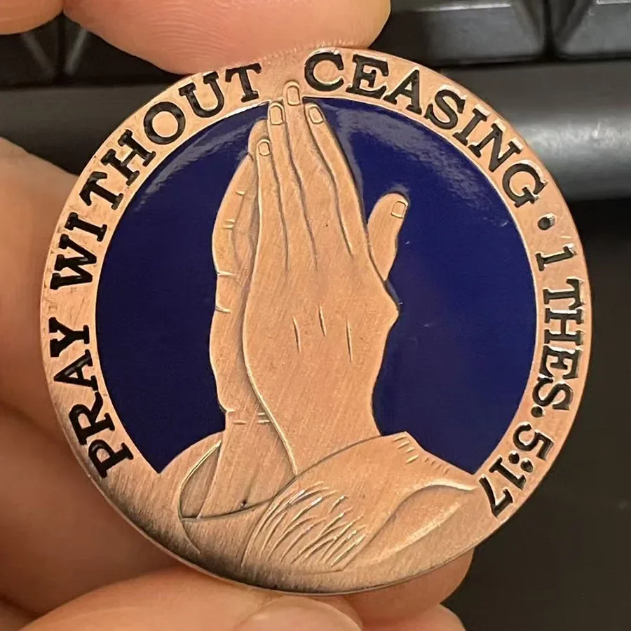 Souvenir Coin Pray Without Ceasing Challenge Coin Our Father Who Art in Heaven Matthew Commemorative Coins