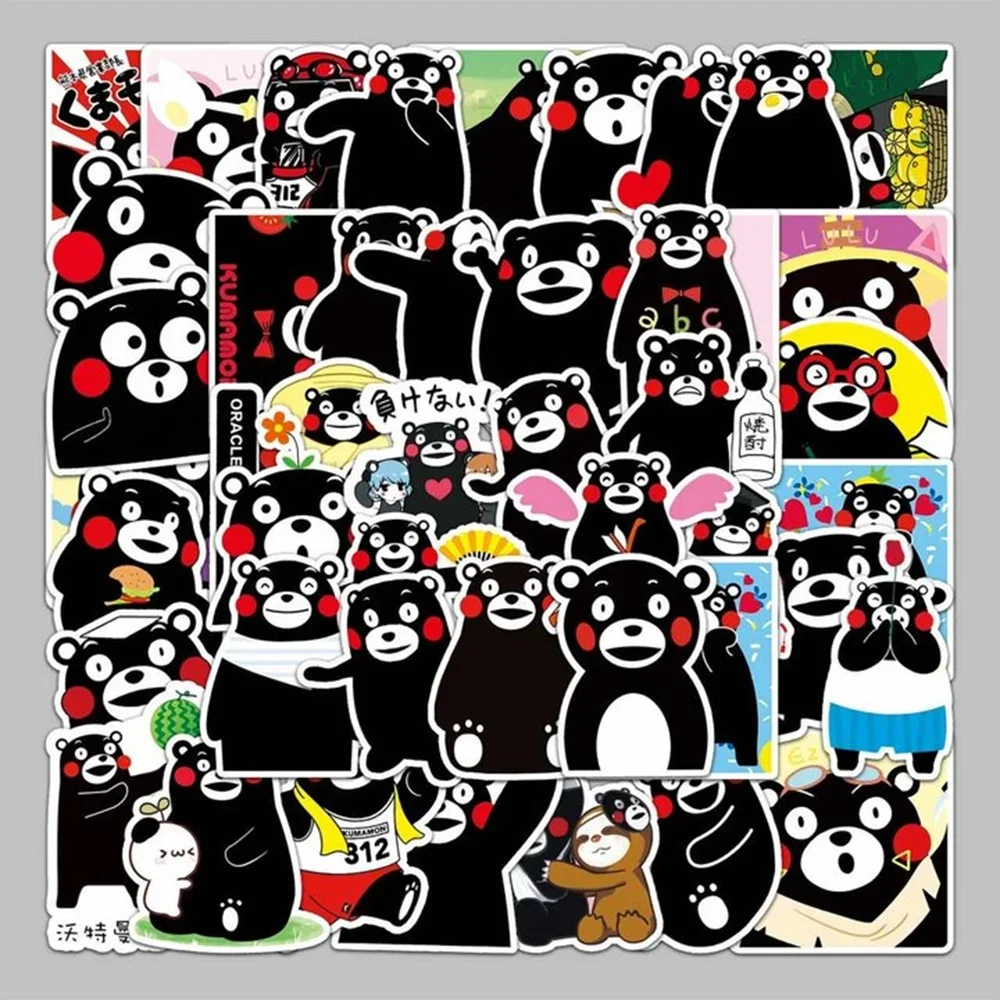 

50 шт., милые наклейки с героями мультфильмов Кумамон, наклейка, украшение для чемодана, скрапбукинга, телефона, ноутбука, канцелярские принадлежности, крутые детские игрушки, подарки, наклейка