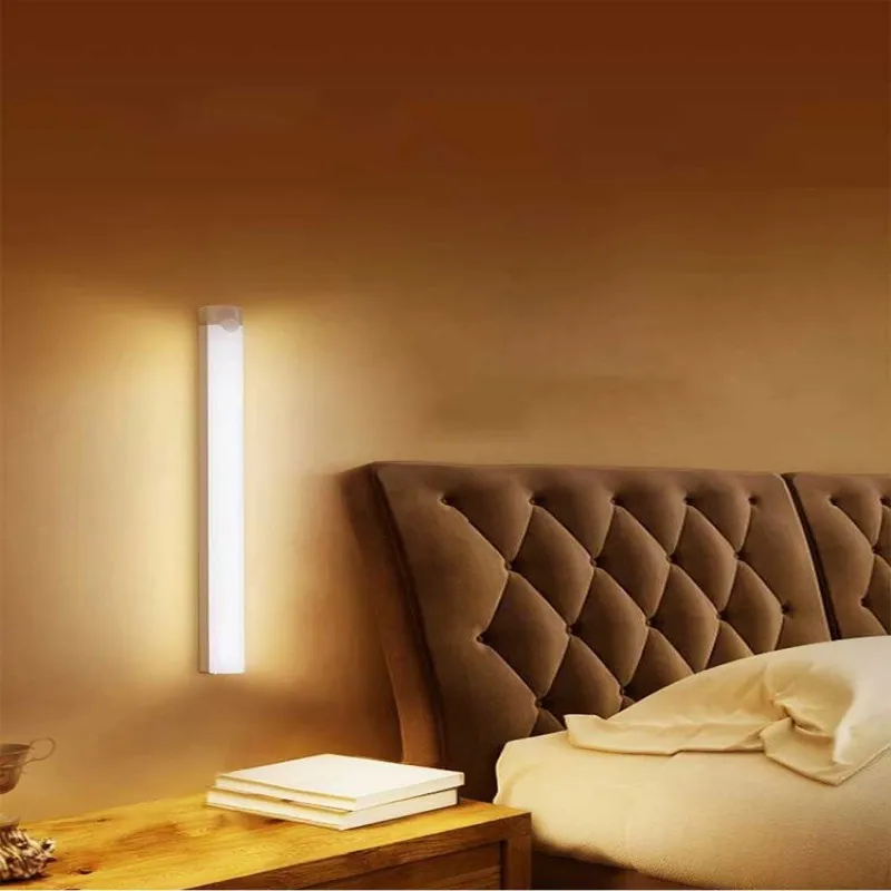 Motion Sensor Night Lights Wireless LED Lamp USB Rechargeable Magnetic For Wardrobe Room Closet Kitchen Aisle lighting Detector