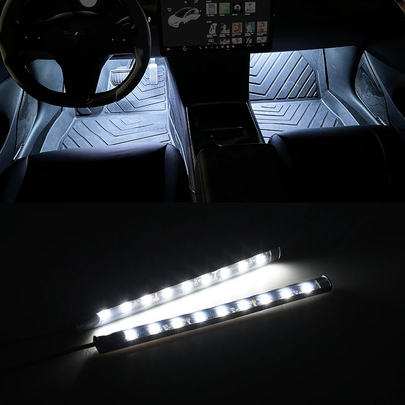 Neon 18 LED Car Interior Ambient Foot Light With USB Decoration Backlight Lighting 5V Universal Auto Atmosphere Decorative Lamp