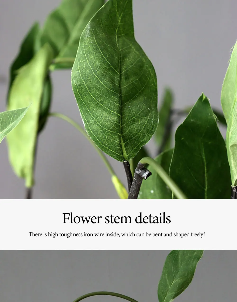 Hochwertige künstliche Blumen aus PU mit echtem Touch-Design – Wandbehang für Hochzeitsfeiern | Blumendekoration für Zuhause, Wohnzimmer, Garten – Detail 11
